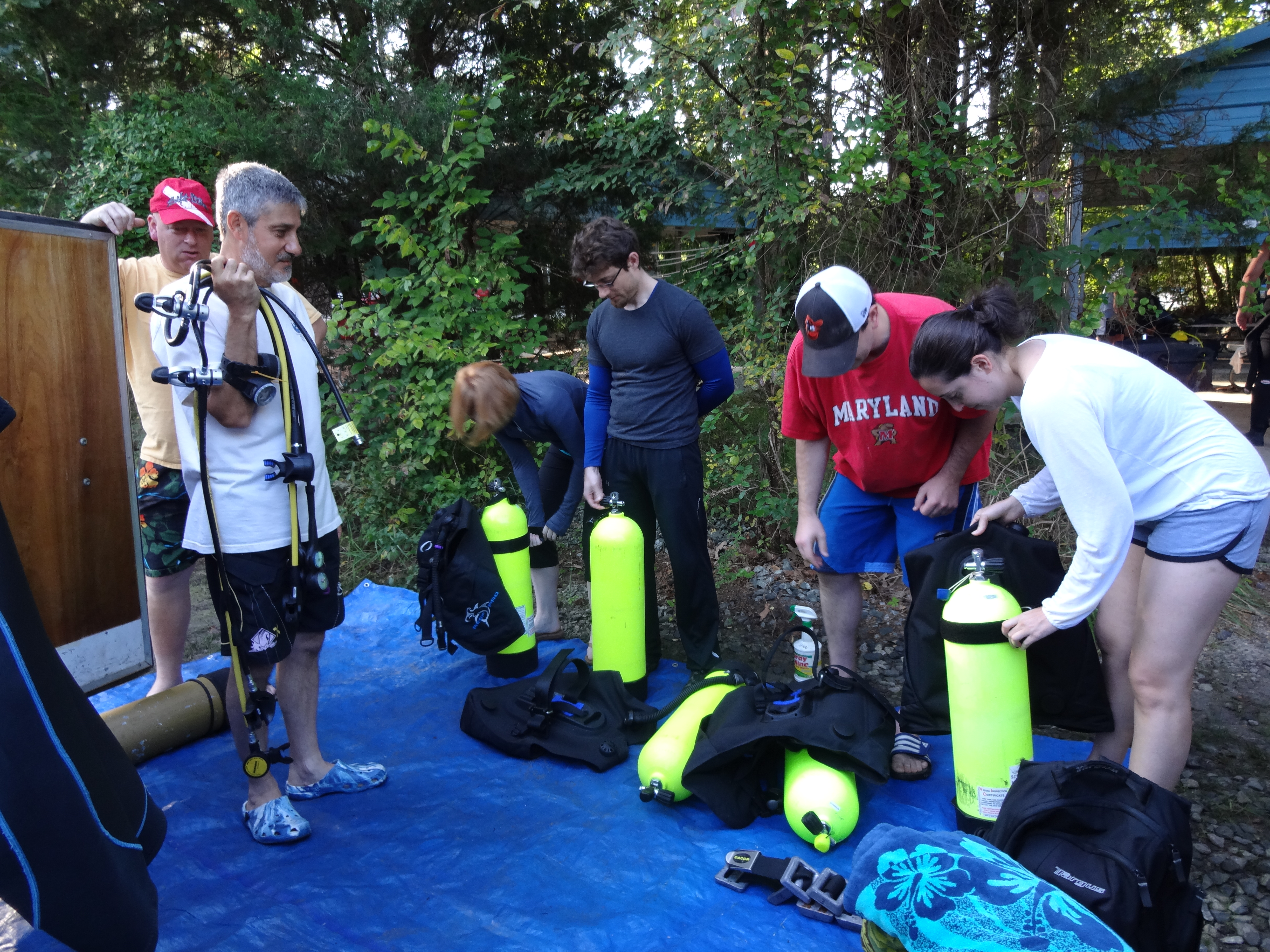 scuba students equipment assembly